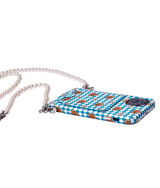 BAVARIAN HEART PEARL - IPHONE CASE MADE OF FINE LAMBSKIN IN BAVARIAN BLUE