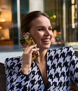 Fiore Stravaganza - iPhone Case made of Wild Flower Goat Leather with Magsafe