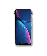 exklusive iphone 13 Pro leder tasche mit Blumendruck von vorne - Mia Min Milano Design