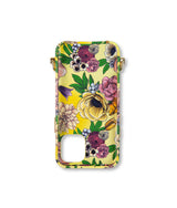 luxus iphone 13 Pro lederhülle in gelb mit einem einzigartigen design von vorne nur von mia min milano.