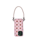 I LOVE YOU SILVER - IPHONE CASE MADE OF FINE LAMBSKIN IN SOFT PINK