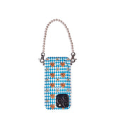BAVARIAN HEART PEARL - IPHONE CASE MADE OF FINE LAMBSKIN IN BAVARIAN BLUE