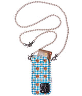 BAVARIAN HEART PEARL - IPHONE CASE MADE OF FINE LAMBSKIN IN BAVARIAN BLUE