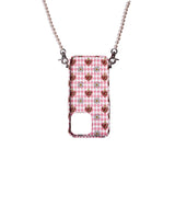 I LOVE YOU SILVER - IPHONE CASE MADE OF FINE LAMBSKIN IN SOFT PINK