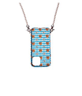 BAVARIAN HEART PEARL - IPHONE CASE MADE OF FINE LAMBSKIN IN BAVARIAN BLUE