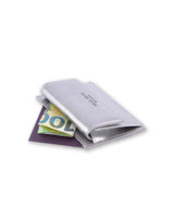SPACE MIA - fine card case made of genuine lambskin in futuristic silver