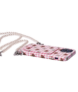 I LOVE YOU SILVER - IPHONE CASE MADE OF FINE LAMBSKIN IN SOFT PINK