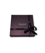 exklusive iphone 13 Pro leder tasche in Pink mit Silber Kette und Magic Ring von Mia Min Milano geschenk box
