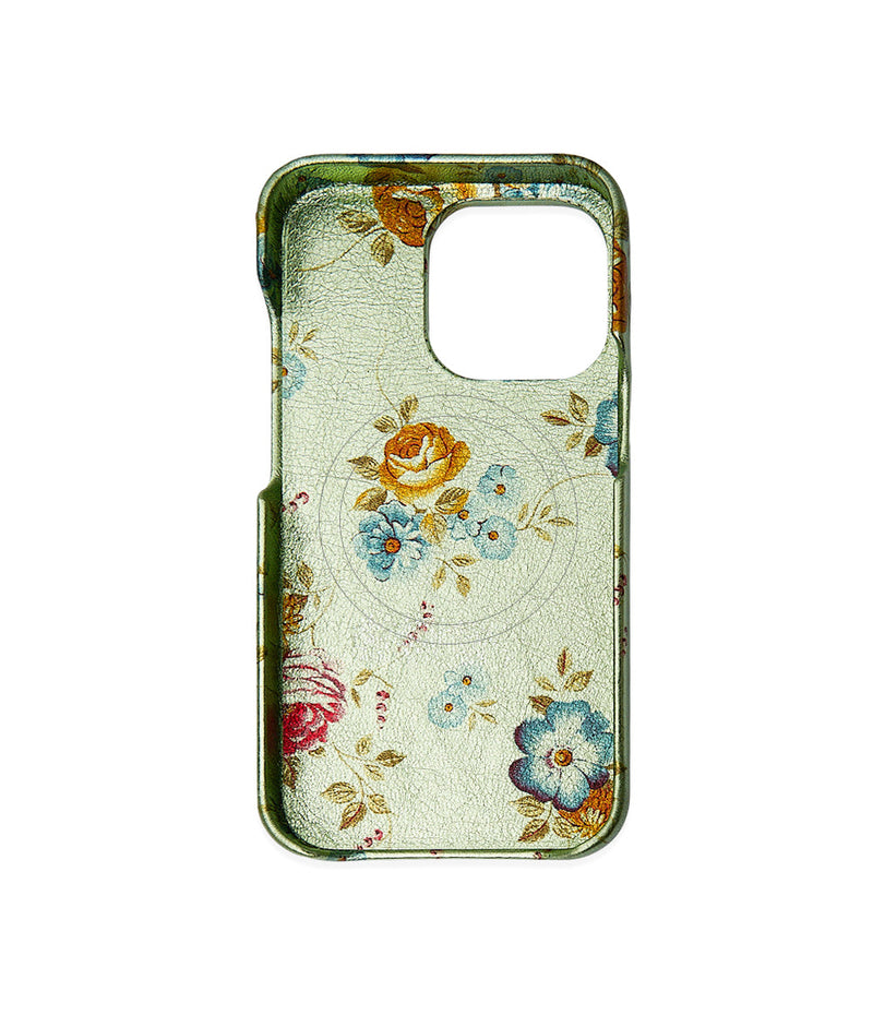 Fiore Romantica - iPhone Case made of Flower Print Lambskin with Magsafe