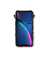 luxus iphone 13 Pro lederhülle in rosa mit einem einzigartigen design mit Kartenfach nur - mia min milano