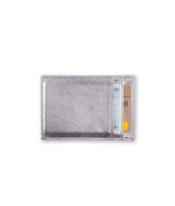 SPACE MIA - fine card case made of genuine lambskin in futuristic silver